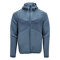 Fleece sweater, hood, zipper microfleece jacket, stone blue