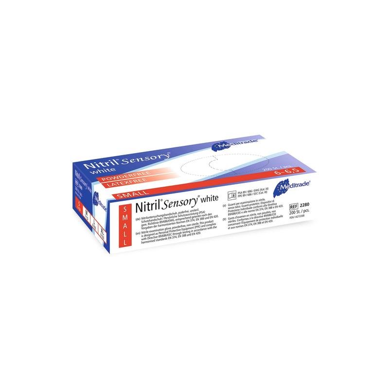 Meditrade Nitrile Sensory white