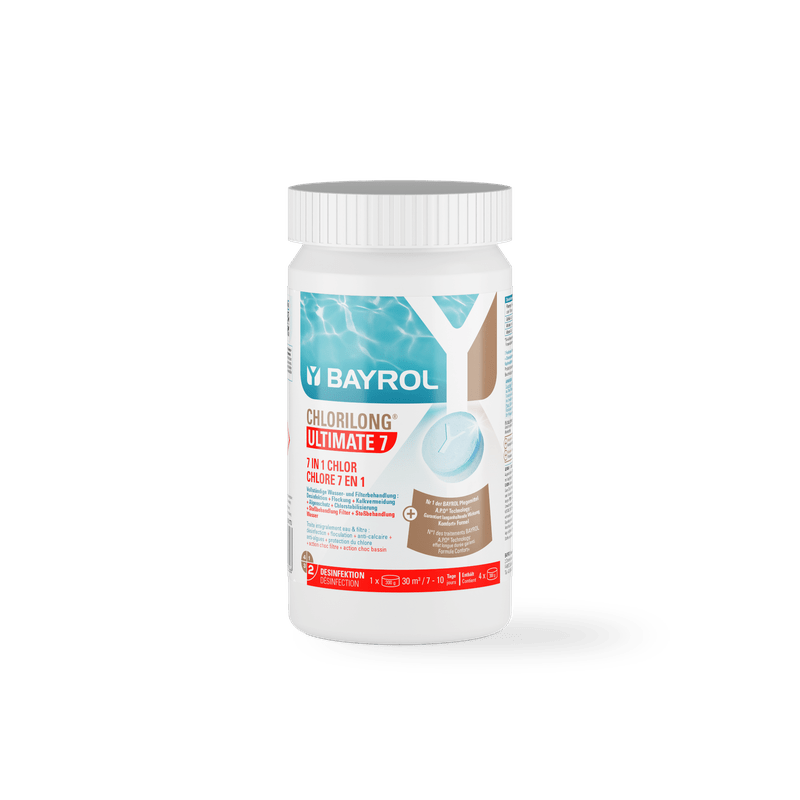 BAYROL Chlorilong® ULTIMATE7 two-phase chlorine tablets with 7 functions