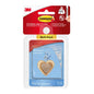 Command™ Mini Hooks, transparent, with transparent strips (18 hooks, 24 strips) by 3M Deutschland GmbH - storage without drilling. Packaged in clear plastic packaging with branding; a heart-shaped pendant hangs on the hook.