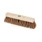 The Nölle Profi Brush industrial broom 30 cm, poly-coconut with handle thread from Nölle Profi Brush Bürsten- & Pinseltechnik e.K. has stiff brown bristles and a central threaded hole for handle attachment, depicted on a white background.