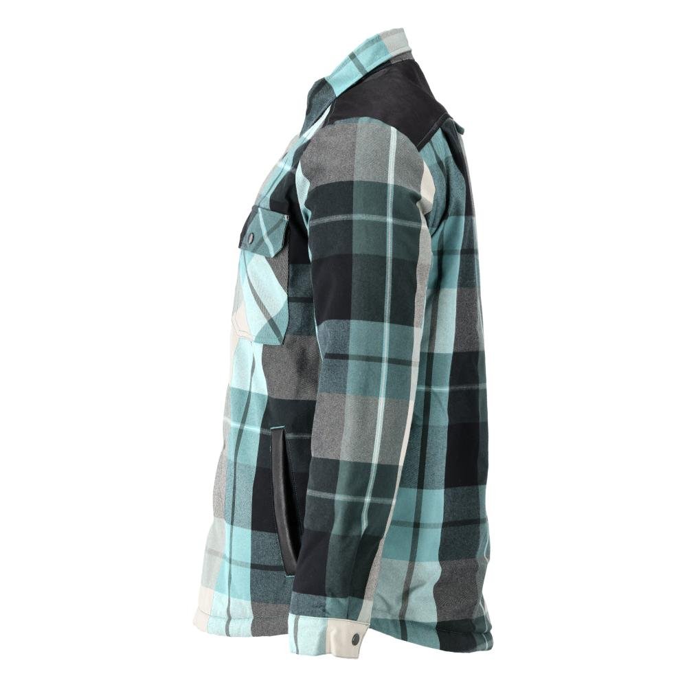 Shirt, checked, fiber fur lining, thermal shirt
