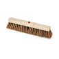 The Nölle Profi Brush hall broom Poly-Coconut saddle wood with handle hole, from Nölle Profi Brush Brush & Paint Technology e.K., is a rectangular broom head with dense poly-coconut bristles and a central hole for handle attachment.