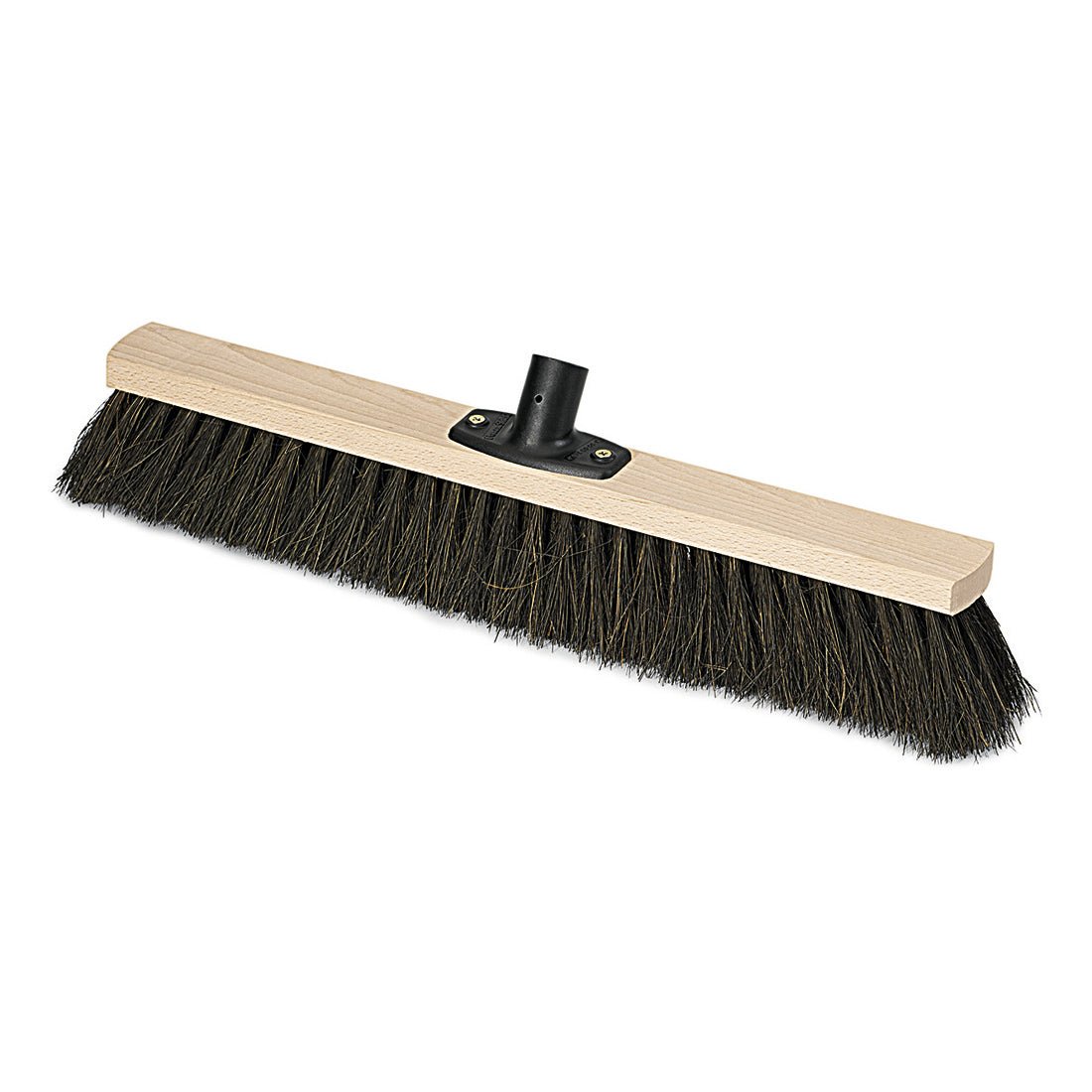 The Nölle Profi Brush Power Stick Hall Broom Arenga from Nölle Profi Brush Brush & Paint Technology e.K. features black bristles, a sturdy wooden block, and a central handle attachment - perfect for professional cleaning. Pictured on a white background.