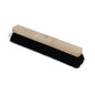 The Nölle Profi Brush hall broom natural hair saddle wood with handle hole from Nölle Profi Brush Bürsten- & Pinseltechnik e.K. is characterized by dense natural bristles and a central hole for handle attachment, depicted on a white background.