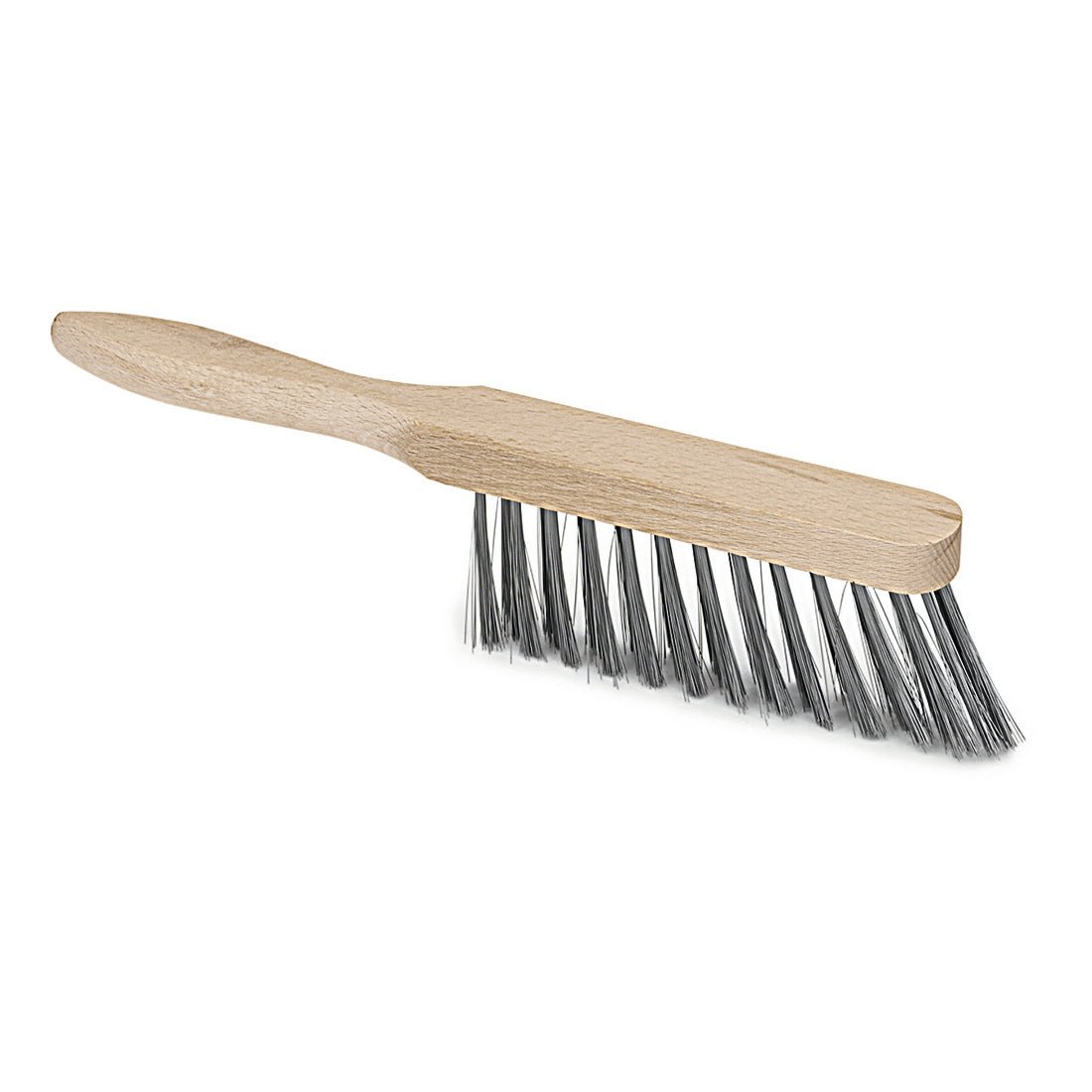 The Nölle Profi Brush steel wire hand brush 30 cm from Nölle Profi Brush Bürsten- & Pinseltechnik e.K. offers hard steel wire bristles and a long wooden handle - ideal for effective cleaning of various surfaces.