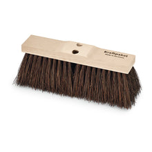 The Nölle Profi Brush street broom Piassava 40 cm is characterized by dense, coarse brown bristles (125 mm cut length) and a light wooden frame with two stick holes, "Powerhouse" print and master quality from Nölle Profi Brush Bürsten- & Pinseltechnik e.K.