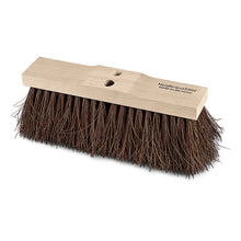 The Nölle Profi-Besen street broom Bahia (40 cm, master quality) has dense, stiff Bahia bristles and two handle holes. Ideal as a robust street broom. Pictured is the 1-piece head from Nölle Profi Brush Brush & Paintbrush Technology e.K., on a white background.