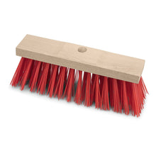The Nölle Profi-Besen street broom (32 cm) has a durable saddlewood head and dense, reinforced red Elaston bristles. With a central handle hole, it is ideal for heavy-duty outdoor use. Brand: Nölle Profi Brush Bürsten- & Pinseltechnik e.K.