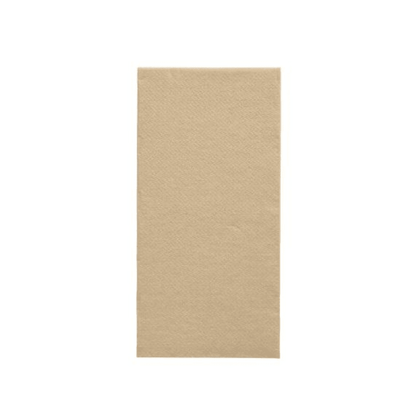 A rectangular, brown paper napkin from the "DAILY Collection" by PAPSTAR in 1/8 fold (32 cm x 32 cm) is centered against a plain white background. The napkin offers sustainable comfort with its smooth texture and lack of visible patterns or designs, making it an elegantly simple addition to any table decoration.