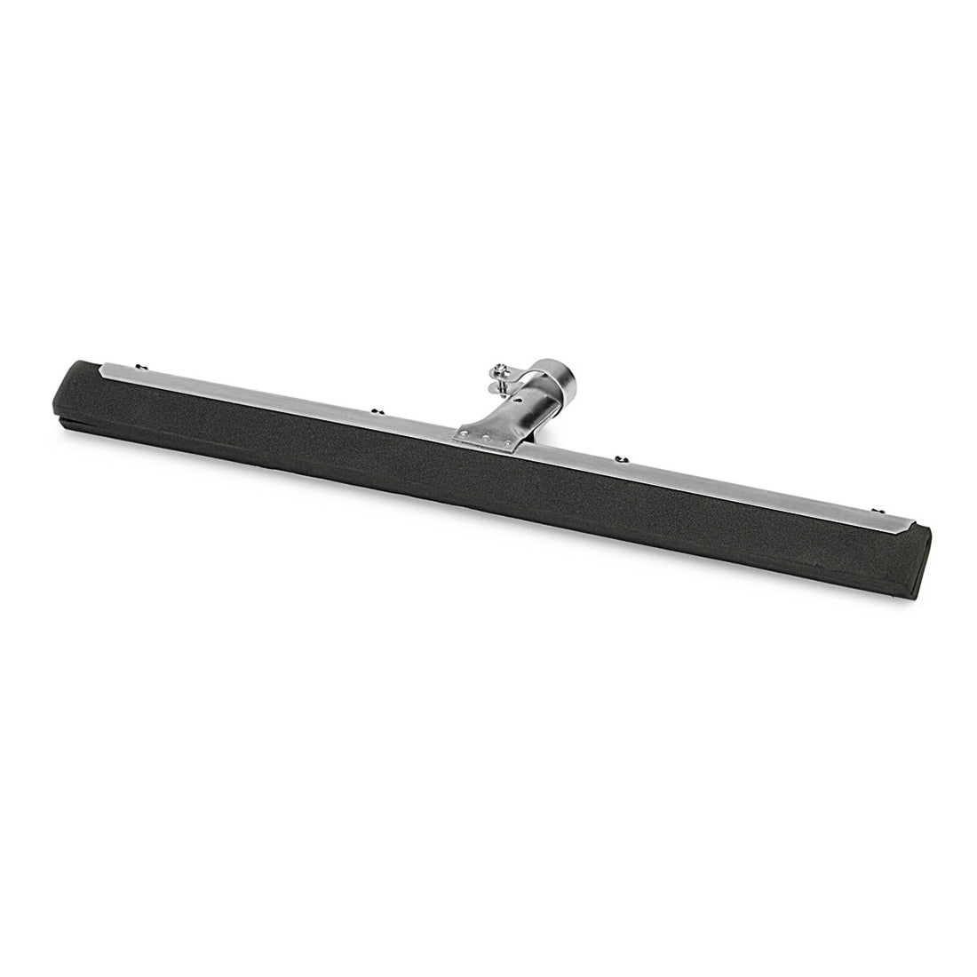 The Nölle Profi Brush water squeegee foam rubber double-lip from Nölle Profi Brush Bürsten- & Pinseltechnik e.K. ensures streak-free cleaning thanks to its long, black rubber blade and has a central handle mount on a white background.