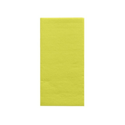 A yellow, rectangular sheet of paper reminiscent of the elegant PAPSTAR napkins "DAILY Collection" with 1/8 fold in the format 32 cm x 32 cm from PAPSTAR GmbH is centered against a plain white background and adds a touch of sustainable coziness to any table decoration.