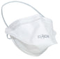 White disposable mask ubiQ®³ FFP3 NR D & Type IIR mask from DACH Schutzkleidung GmbH & Co. KG with headband, designed for reliable occupational safety; in a box with 18 packs.