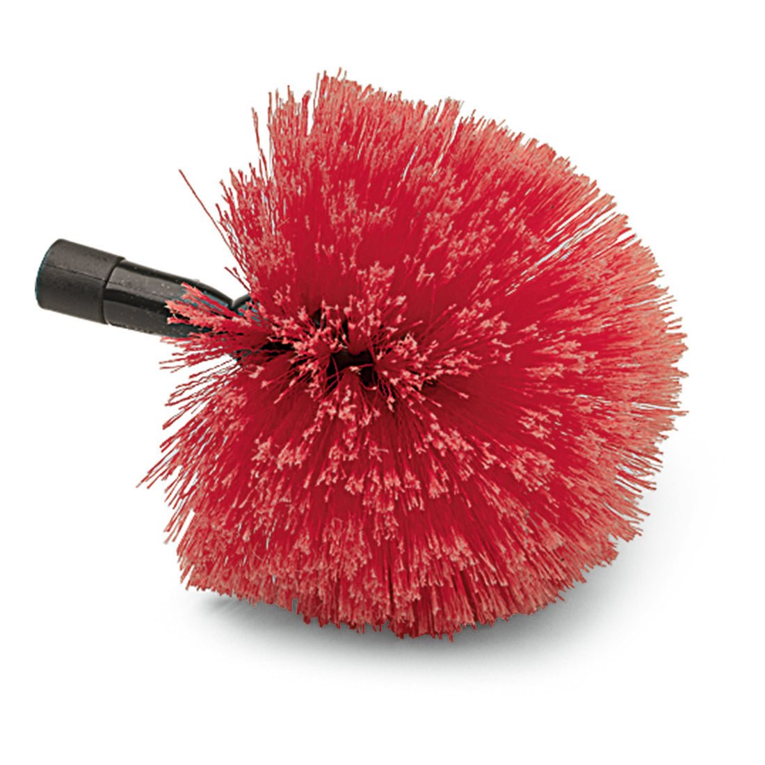 The Nölle Profi Brush replacement head Dust Bee Ball Head, 25 cm Synthetic by Nölle Profi Brush Brush & Paint Technique e.K. features dense red synthetic bristles that fan out evenly from the center, allowing for thorough cleaning.