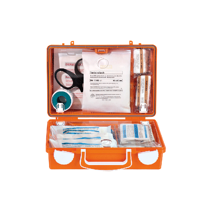 QUICK-CD First Aid Kit, Orange, with Standard Contents per DIN 13157
