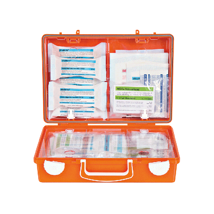 SN-CD First Aid Kit, Orange, with Standard ERW Contents, DIN 13157