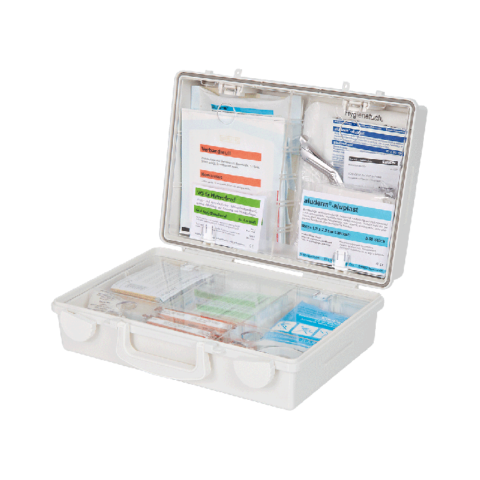 SN-CD First Aid Kit, White, with Standard ERW DIN 13157 Contents