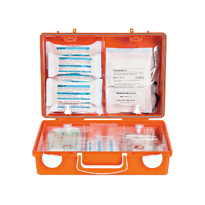 SN-CD First Aid Kit, Orange, with Standard Contents per DIN 13157