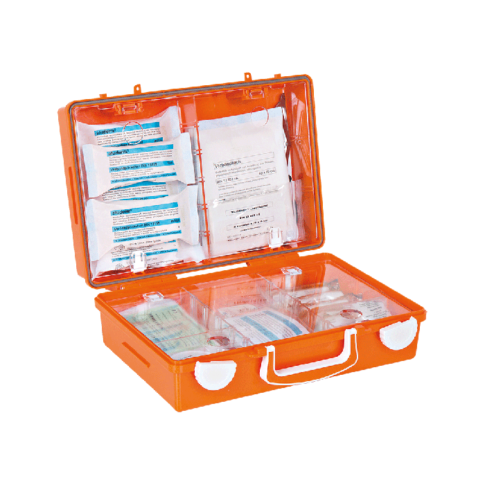 SN-CD First Aid Kit, Orange, with Standard Contents per DIN 13157