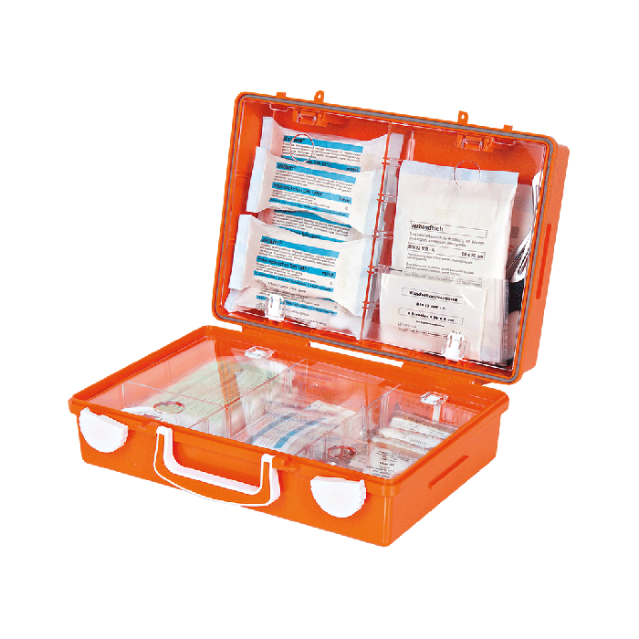 SN-CD First Aid Kit, Orange, with Standard Contents per DIN 13157
