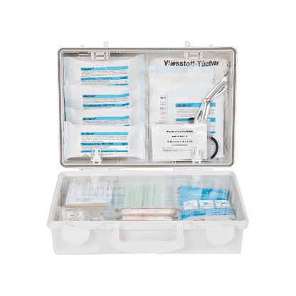 SN-CD First Aid Kit, White, with Standard Contents, DIN 13157