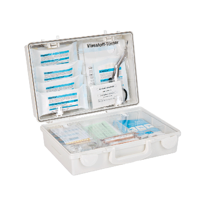 SN-CD First Aid Kit, White, with Standard Contents, DIN 13157
