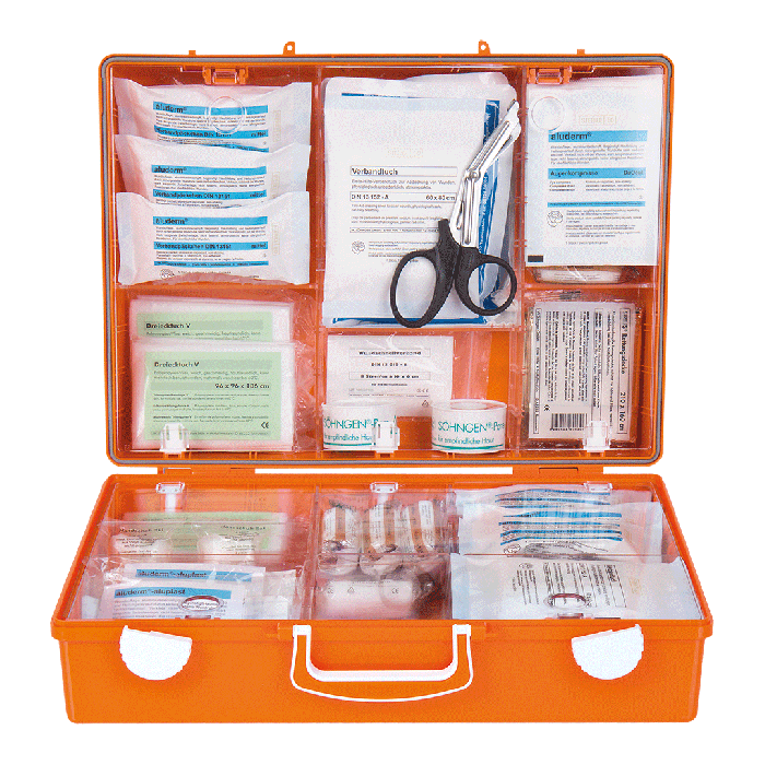 MT-CD First Aid Kit, Orange, with Standard Contents per DIN 13169