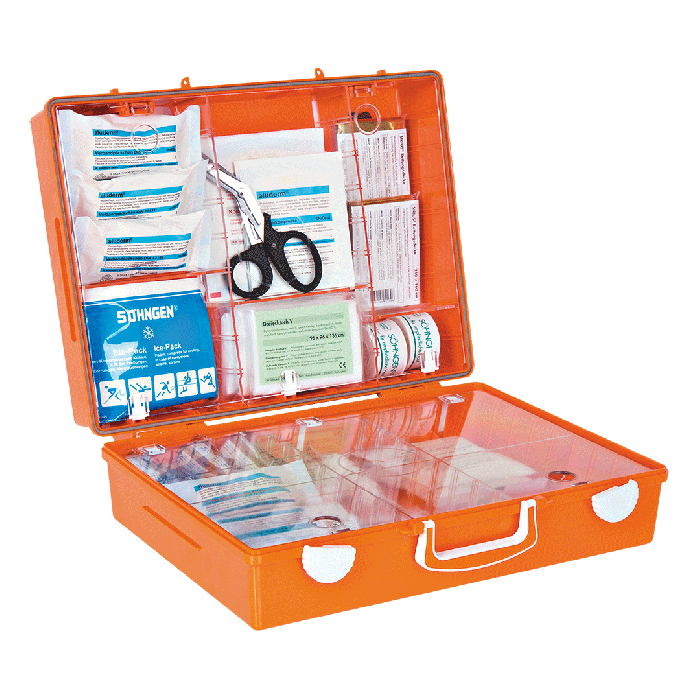 MT-CD First Aid Kit, Orange, with Standard Contents per DIN 13169