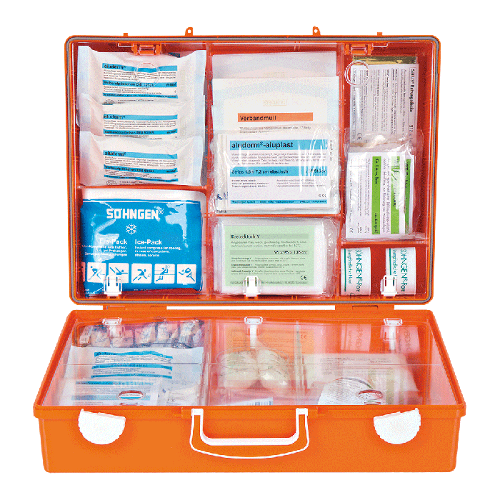 MT-CD First Aid Kit, Orange, with Standard ERW Contents, DIN 13169