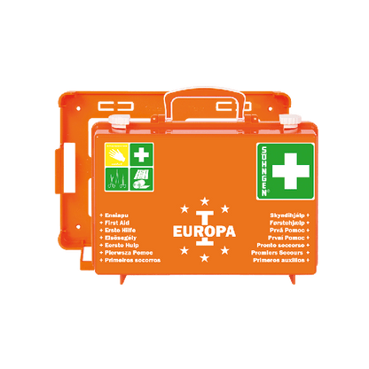 EUROPA I First Aid Kit, Orange, Fully Stocked