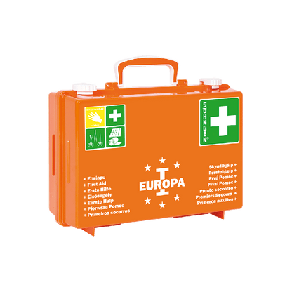 EUROPA I First Aid Kit, Orange, Fully Stocked