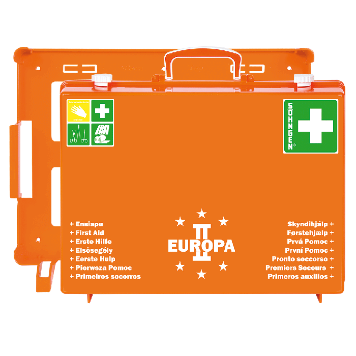 EUROPA II Orange First Aid Kit, Fully Stocked
