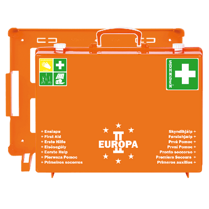 EUROPA II Orange First Aid Kit, Fully Stocked