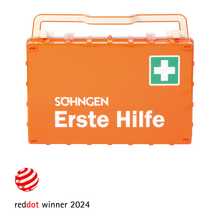Orange First Aid Kit DYNAMIC-GLOW L Standard DIN 13169