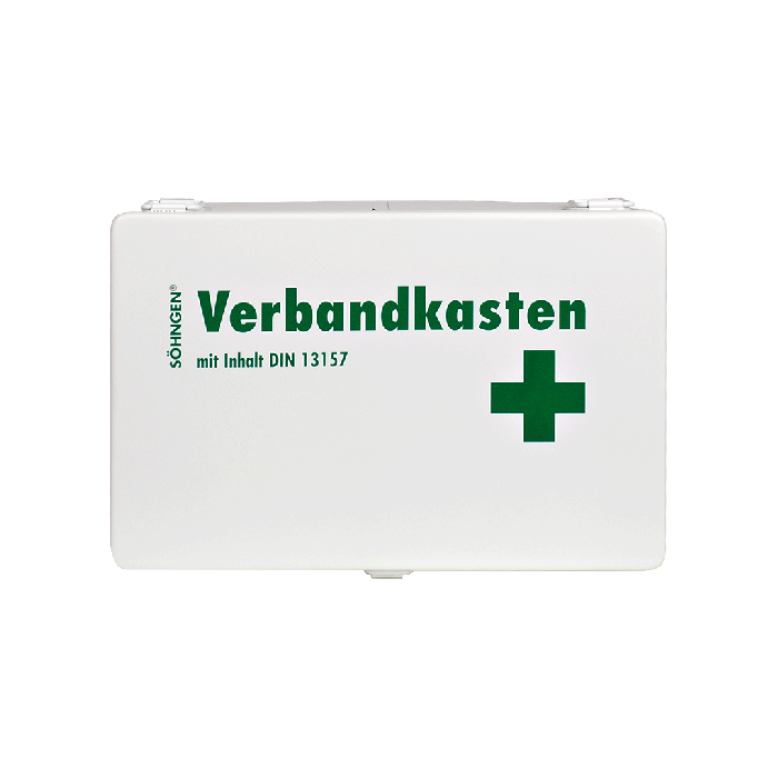 KIEL First Aid Kit, Sheet Metal, with Standard Contents, DIN 13157