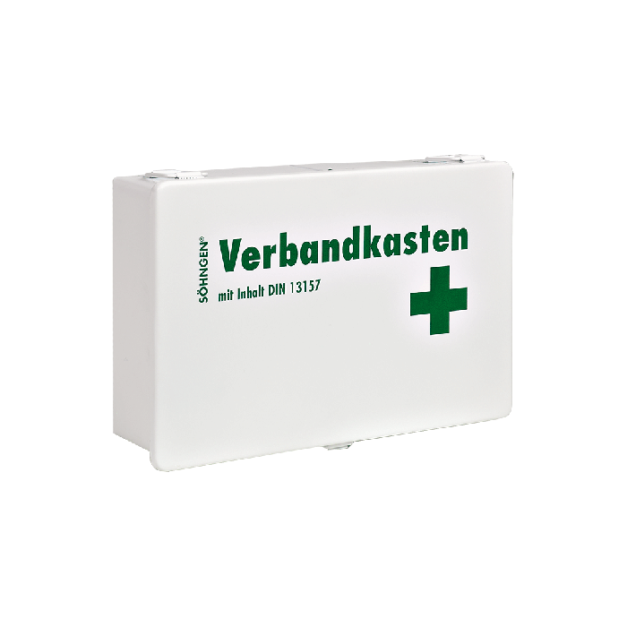 KIEL First Aid Kit, Sheet Metal, with Standard Contents, DIN 13157