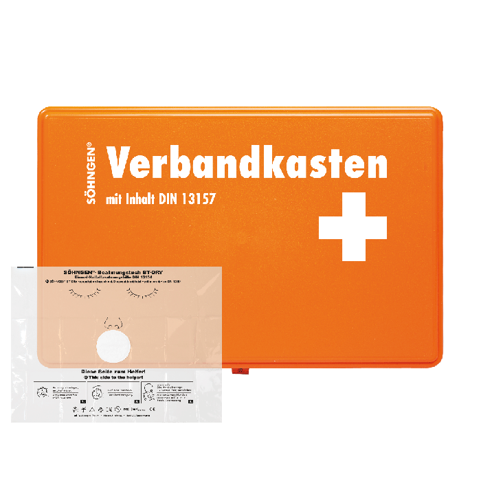 VBK KIEL KU-orange with standard DIN 13157 filling and resuscitation mask