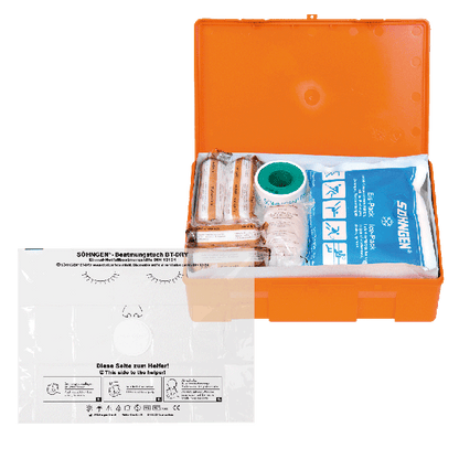 VBK KIEL KU-orange with standard DIN 13157 filling and resuscitation mask