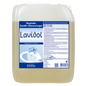 A 10-liter plastic container of Dr. Schnell LAVIDOL sanitary cleaner from DR.SCHNELL GmbH & Co. KGaA, with a blue and white label containing usage and brand information, as well as an image of a sink with a faucet.
