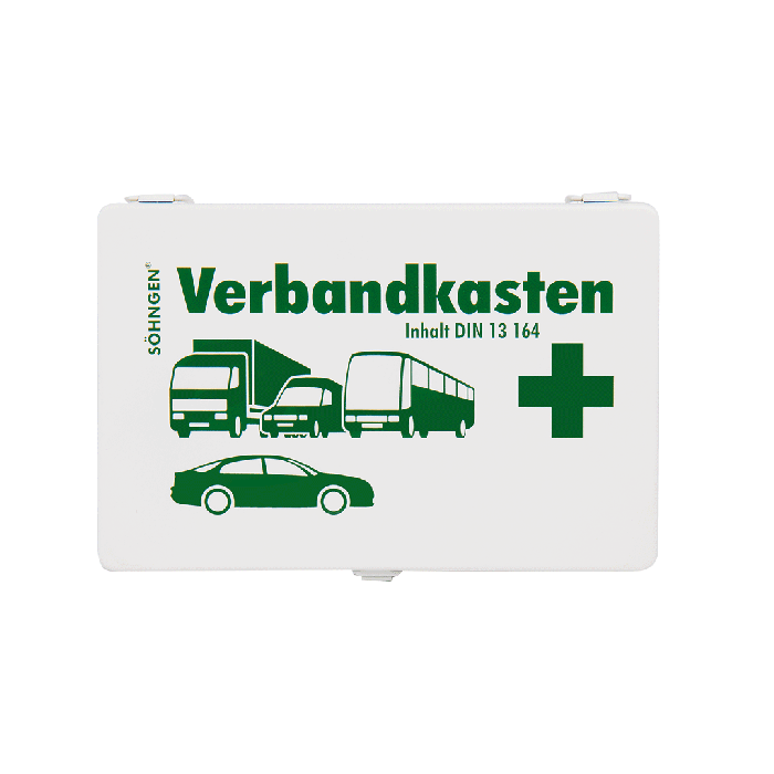 ST White Automotive First Aid Kit with Standard Contents, DIN 13164