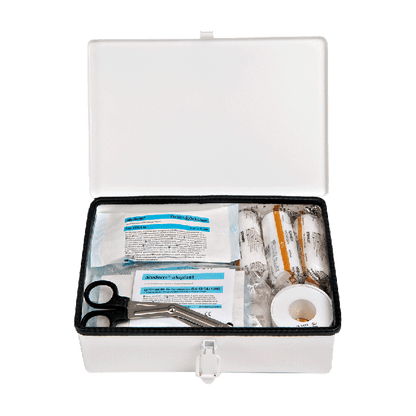 ST White Automotive First Aid Kit with Standard Contents, DIN 13164