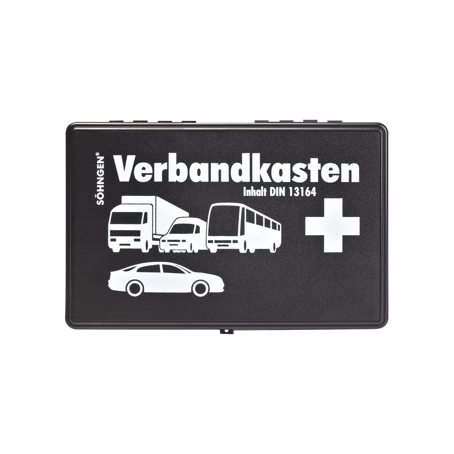 KU Black Car First Aid Kit with Standard Contents, DIN 13164