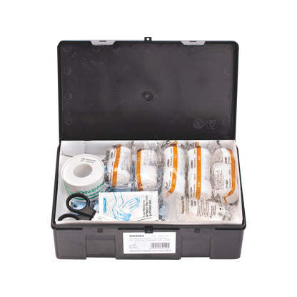 KU Black Car First Aid Kit with Standard Contents, DIN 13164