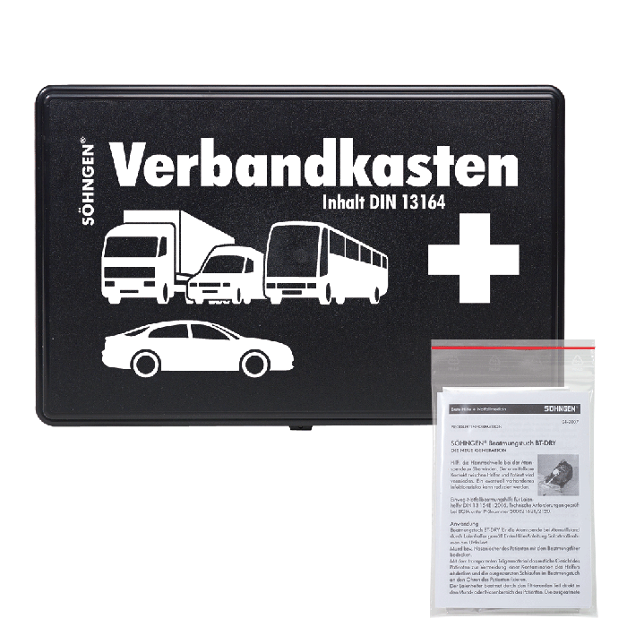 DIN 13164 Automotive First Aid Kit plus SÖHNGEN® Resuscitation Cloth