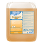 A 10-liter container made of translucent plastic from Dr. Schnell FORMAT GR 1 of DR.SCHNELL GmbH & Co. KGaA, filled with yellow-orange cleaner. The German label contains product information, safety information, and the UN number 1760.