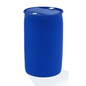 A large blue plastic drum with two small white caps on the lid, containing the Dr. Schnell ASK INDUSTRIAL CLEANER from DR.SCHNELL GmbH & Co. KGaA, stands upright on a white background - ideal for professional and industrial cleaning.