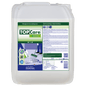 A 10 L plastic canister of the Dr. Schnell TOPCARE ECO Universal Dispersion for ecological building cleaning by DR.SCHNELL GmbH & Co. KGaA carries a green-white label with multilingual instructions, images, and product information.