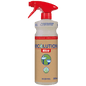 The Dr. Schnell ECOLUTION hand spray bottle empty 500 ml from DR.SCHNELL GmbH & Co. KGaA has a red nozzle, a beige environmental label with CO₂ reduction symbols, and is an environmentally friendly spray bottle made from recycled material.