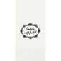 An ornate black frame with "Guten Appetit" in elegant script adorns the Duni GmbH tissue napkins (33 x 33 cm, 2-ply, 1/8 head fold, pack of 300 pieces) - ideal for the stylishly set table.