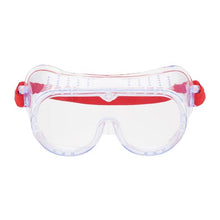 The 3M™ Classic Safety Glasses 4700 from 3M Deutschland GmbH feature direct ventilation, a clear lens, and a red adjustable rubber band, depicted in the front view on a white background.